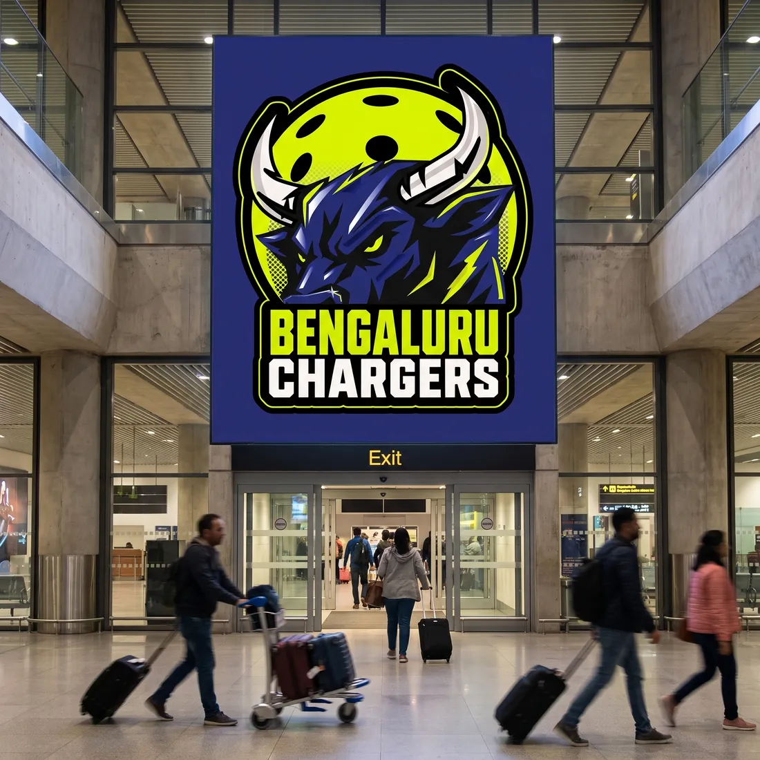 Airport arrivals display